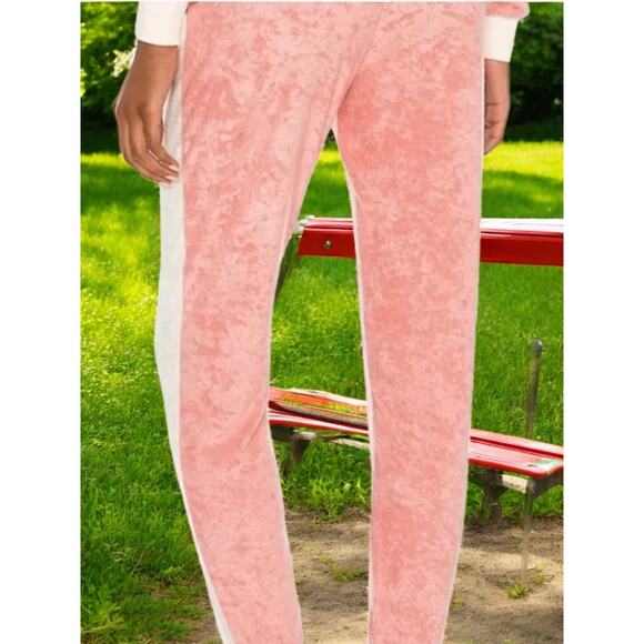 NWT - L*Space Back At It Pants Terry Sweatpants in Pink & Cream Size: M - Picture 3 of 6
